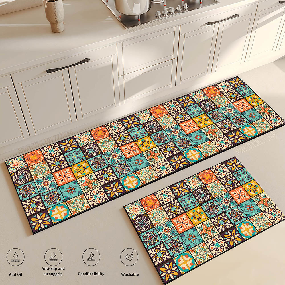Flower Long Large Kitchen Mat  - Maranta Prayer Plant のレビューと価格