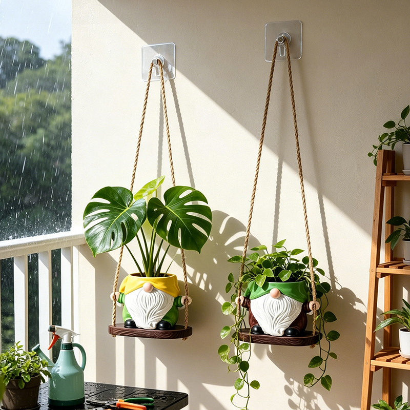 Bohemian Gnome Swing Hanging P - Echeveria Succulent のレビューと価格