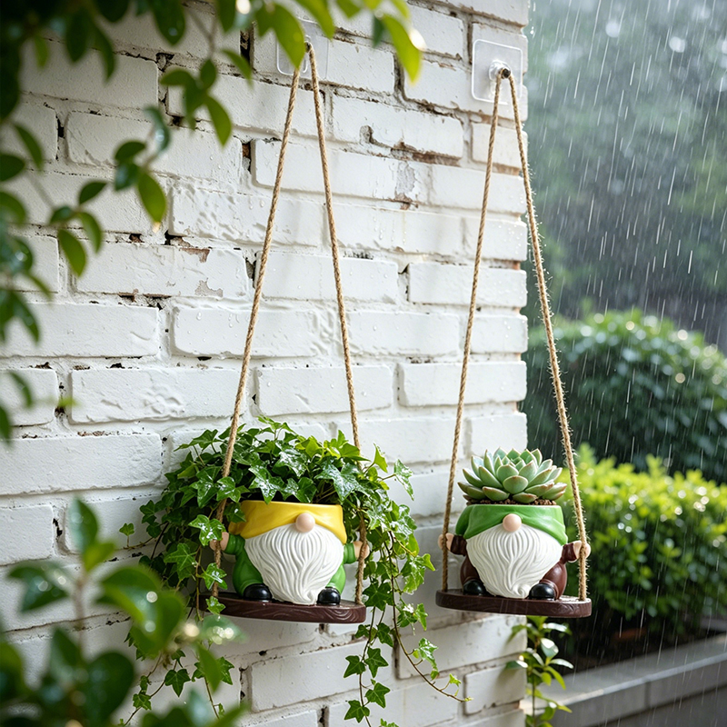 Bohemian Gnome Swing Hanging P - Echeveria Succulent のレビューと価格