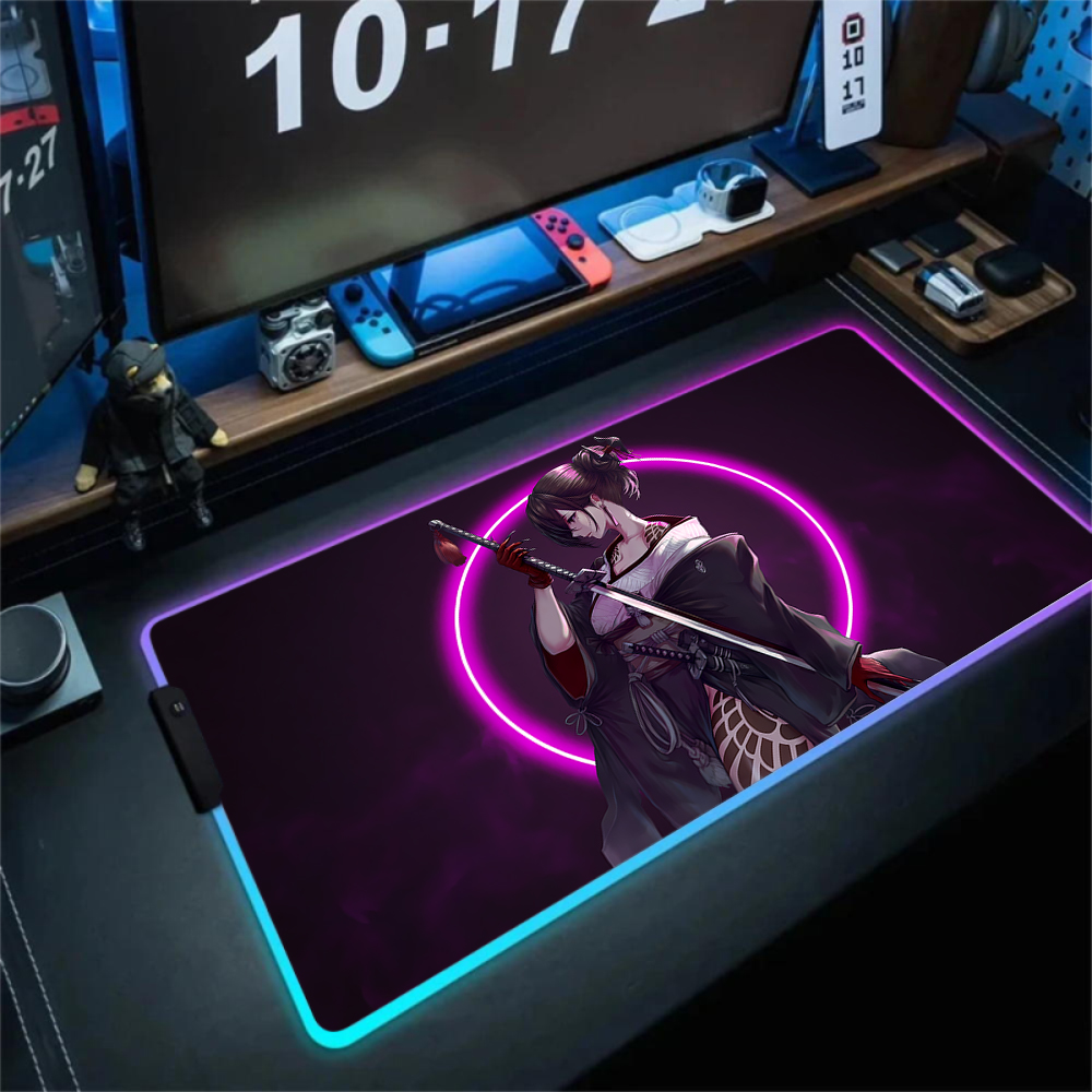 Anime Girl Mousepad Gaming Mou - Tradescantia Purple のレビューと価格