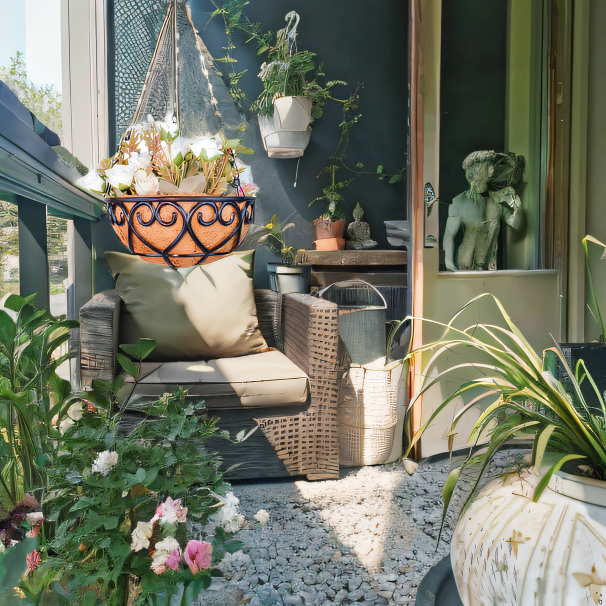 Coconut Liner Iron Chain Hangi - Spider Plant Hanging のレビューと価格
