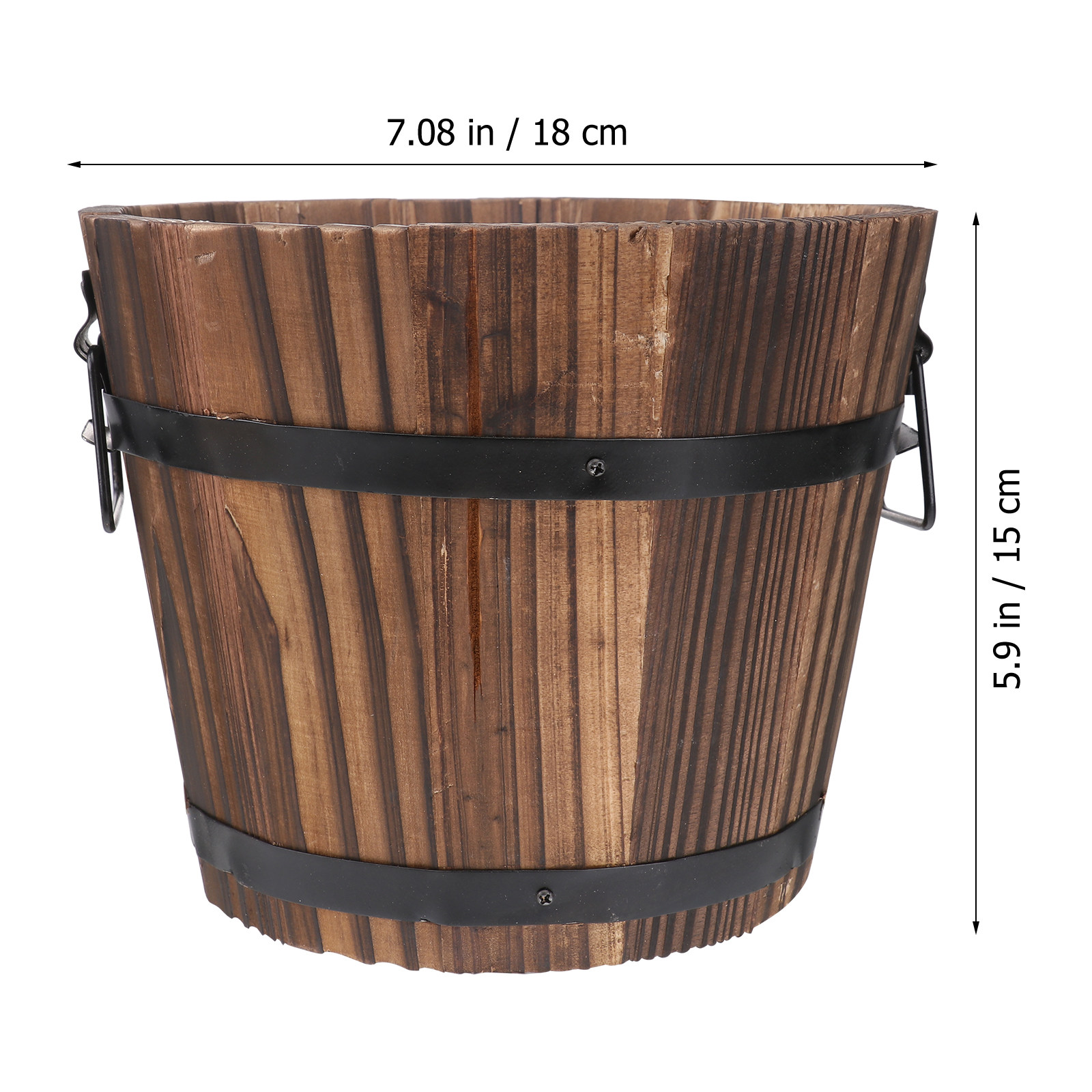 Wooden Round Barrel Planter La - Aloe Vera Pot のレビューと価格