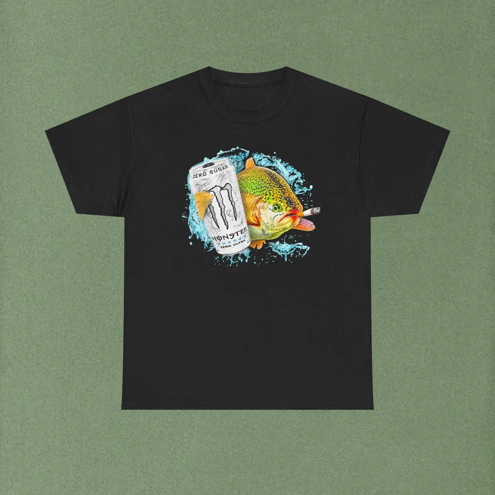 White Monster Fish T Shirt vin - Monstera Adansonii のレビューと価格