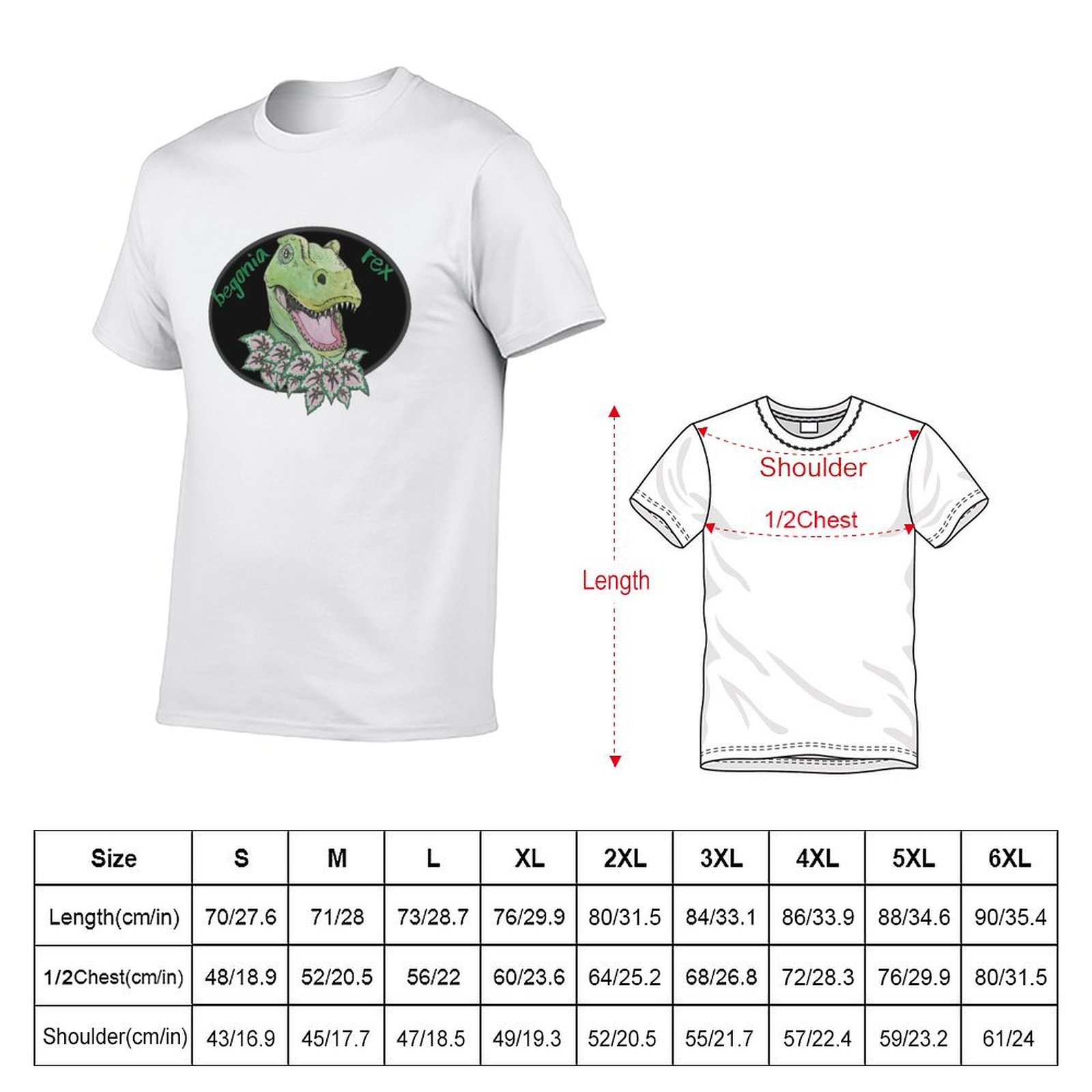 T rex begonia T-Shirt Basic So - Begonia Rex のレビューと価格